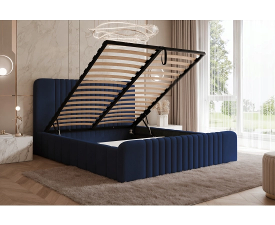 Wąskie łóżko sypialniane pionowe panele 140x200 Tifany