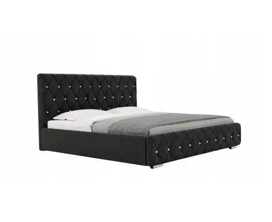 Eleganckie łóżko małżeńskie stelaż metalowy 200x200 Cindy