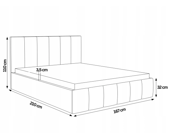 Modernes Doppelbett für Schlafzimmer 160x200 Tamara