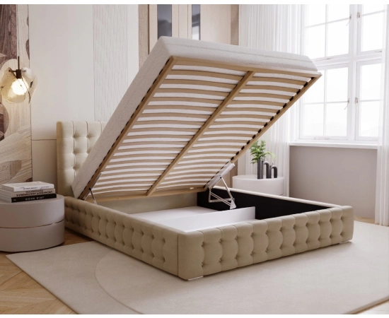 Gepolstertes Bett mit Knöpfen 160x200 Palmo