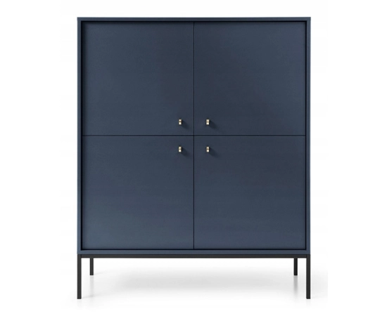 Komoda z drzwiami 104 POLO granat/czarna rama