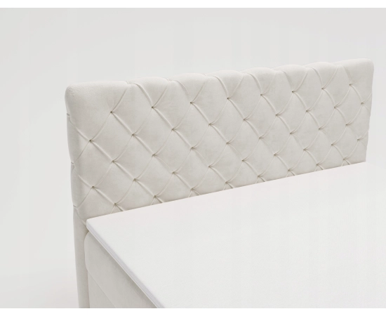 Chesterfield kontynentalne łóżko z pojemnikiem i materacem 140x200 Grand