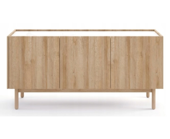 Praktyczna komoda na nóżkach 144 WOOD dąb riviera