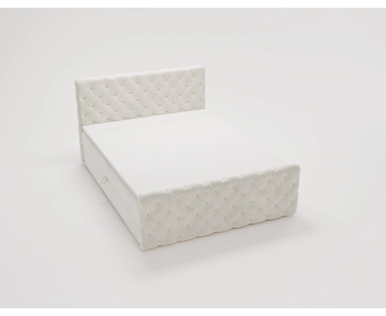 Chesterfield kontynentalne łóżko z pojemnikiem i materacem 140x200 Grand