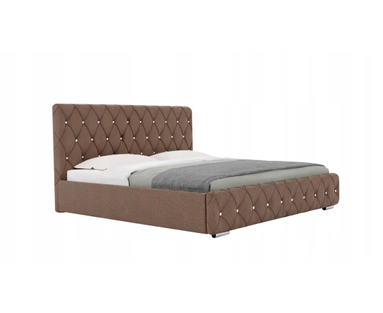 Eleganckie łóżko w stylu glamour z cekinami 160x200 Cindy