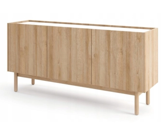 Praktyczna komoda na nóżkach 144 WOOD dąb riviera