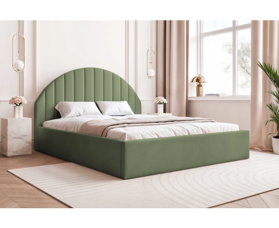Stylowe łóżko slim zaokrąglone zagłowie 180x200 Charlott