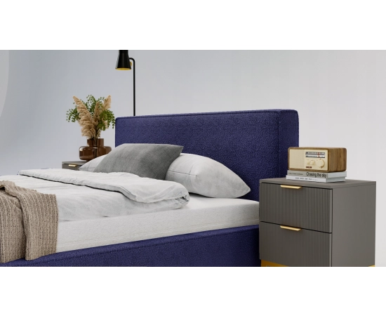 Sypialnia łóżko w tkaninie boucle 160x200 Bobo