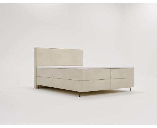 Łóżko do sypialni kontynentalne 140x200 z pojemnikiem i topperem Gloria Box