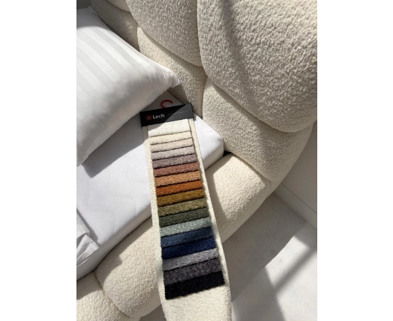 Doppelbett 140x200 Bouclé Roma aus dickem Schaumstoff