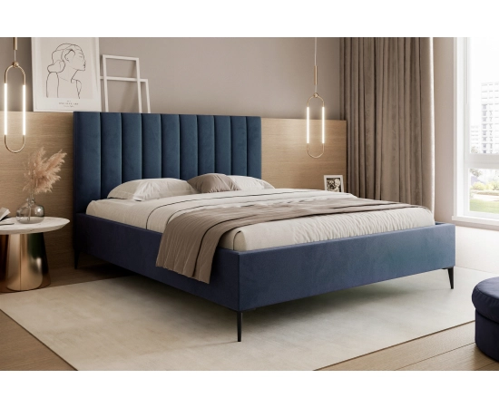 Łóżko glamour tapicerowane wysokie zagłowie 160x200 Tatiana