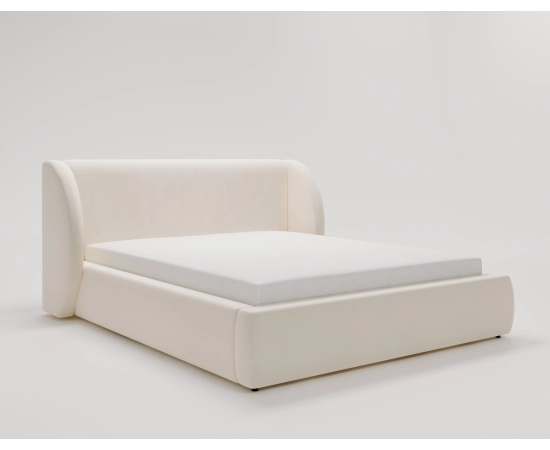 Stylowe łóżko z uszami 160x200 pojemnik na posciel z stelażem Kylie