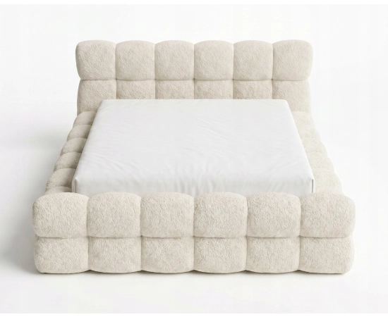 Doppelbett 200x200 Bouclé Roma aus dickem Schaumstoff