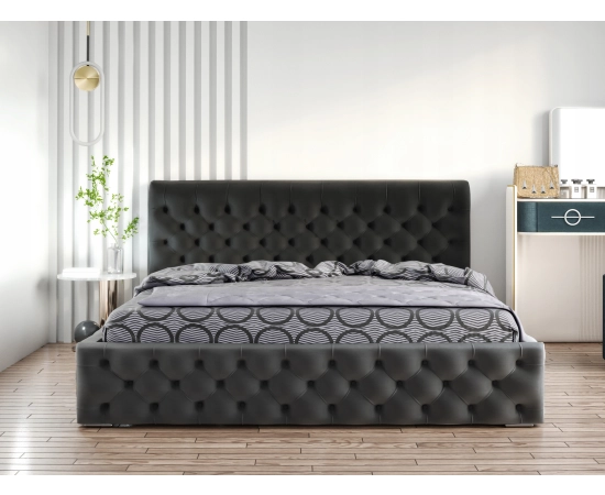 Łóżko tapicerowane pikowane Chesterfield 200x200 Venom