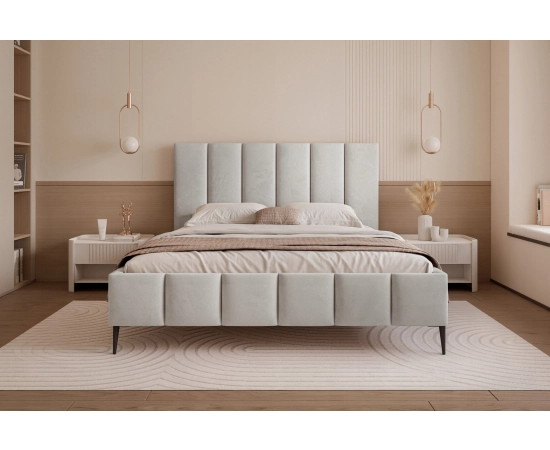 Glamour łóżko sypialniane z pojemnikiem 200x200 Tamara II