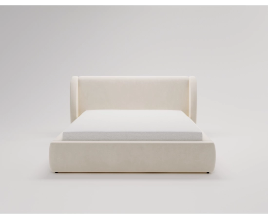 Stylowe łóżko z uszami 140x200 pojemnik na posciel z stelażem Kylie
