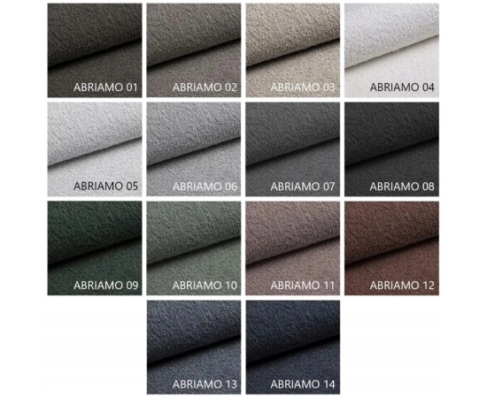 Duże łóżko sypialniane tkanina Boucle obłe kształty 200x200 Marika