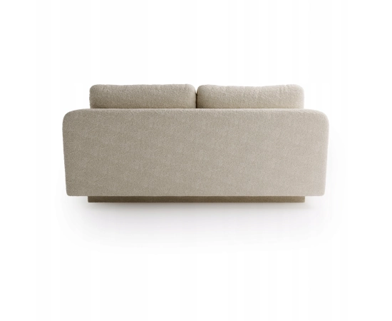 2-Sitzer Sofa runde Kissen Bouclé-Stoff Toby