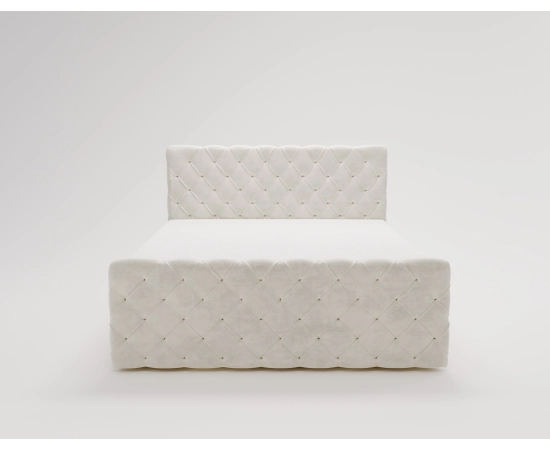 Chesterfield kontynentalne łóżko z pojemnikiem i materacem 120x200 Grand