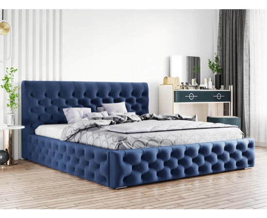 Łóżko tapicerowane pikowane Chesterfield 200x200 Venom