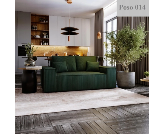 Schlafsofa ausziehbar kompakt Stoffbezug Majorka Small