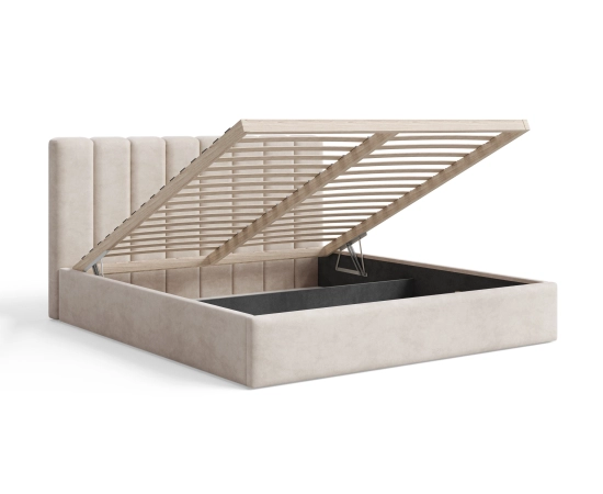 Polsterbett 120x200 mit Stauraum schlankes Design Nuvia