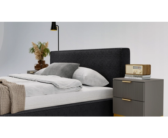 Sypialnia łóżko w tkaninie boucle 160x200 Bobo