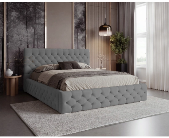 Chesterfield Polsterbett 180x200 mit Knopfsteppung und Lattenrost Chester