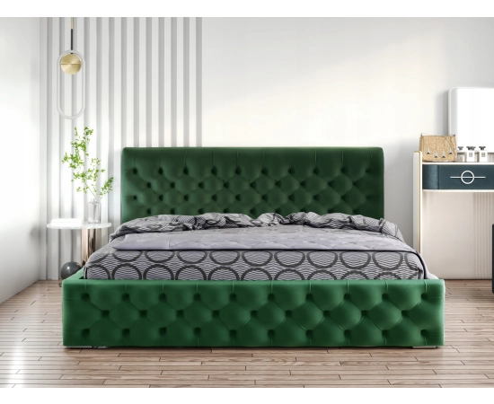 Łóżko tapicerowane pikowane Chesterfield 200x200 Venom