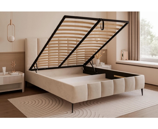Glamour łóżko sypialniane z pojemnikiem 200x200 Tamara II