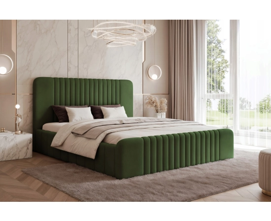 Wąskie łóżko sypialniane pionowe panele 140x200 Tifany