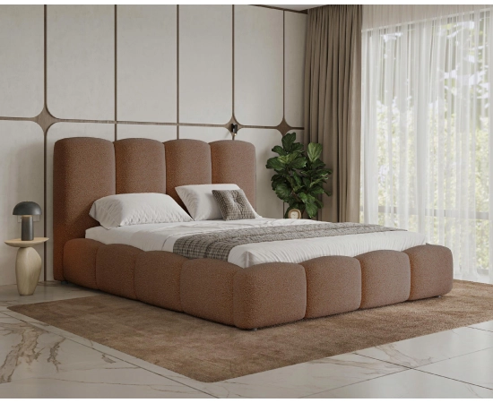 Modernes Polsterbett 160x200 mit Bettkasten und Lattenrost Fluffy