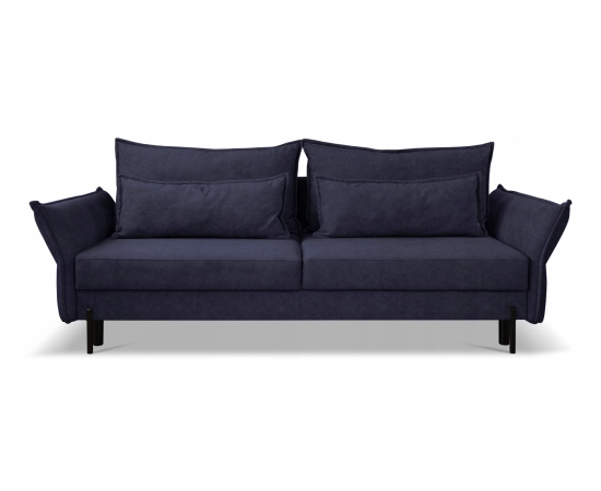 Rozkładana beżowa sofa z nowoczesnymi podłokietnikami Vilio