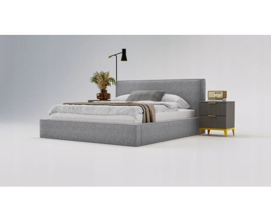 Sypialnia łóżko w tkaninie boucle 160x200 Bobo