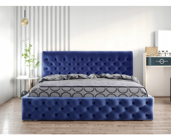 Łóżko tapicerowane pikowane Chesterfield 200x200 Venom