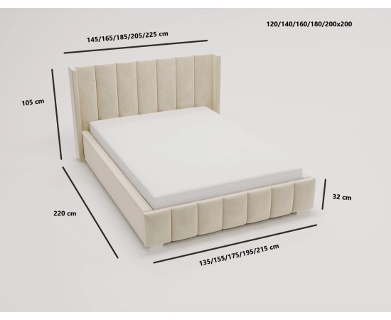 Łóżko do pokoju z pojemnikiem i stelażem 120x200 Vera