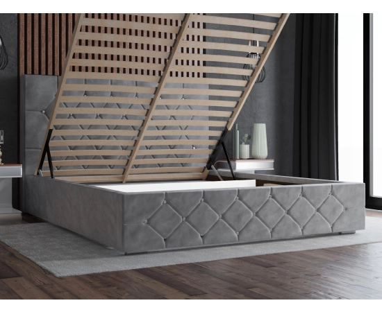 Łóżko tapicerowane pikowane glamour 180x200 Crystal
