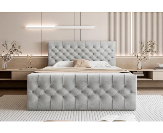 Łóżko kontynentalne tapicerowane CHESTERFIELD 180x200 Milo