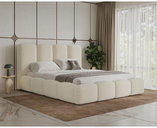 Jugendbett 120x200 mit Bettkasten und Lattenrost Wolkenform Fluffy