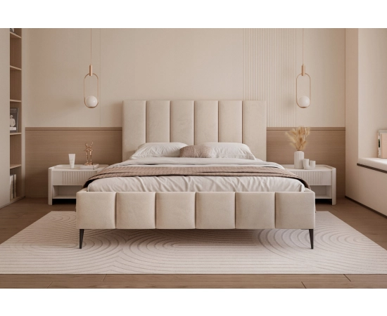 Glamour łóżko sypialniane z pojemnikiem 200x200 Tamara II