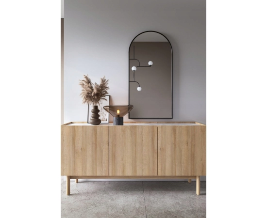 Praktyczna komoda na nóżkach 144 WOOD dąb riviera