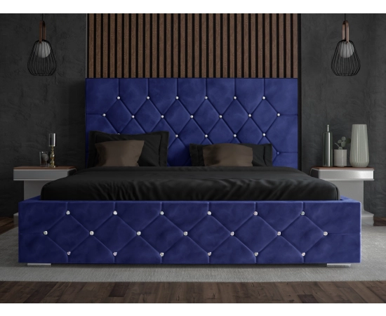 Łóżko tapicerowane pikowane glamour 180x200 Crystal