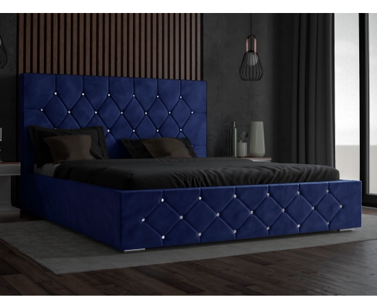 Łóżko tapicerowane pikowane glamour 180x200 Crystal