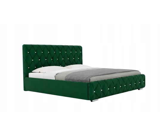 Eleganckie łóżko małżeńskie stelaż metalowy 200x200 Cindy