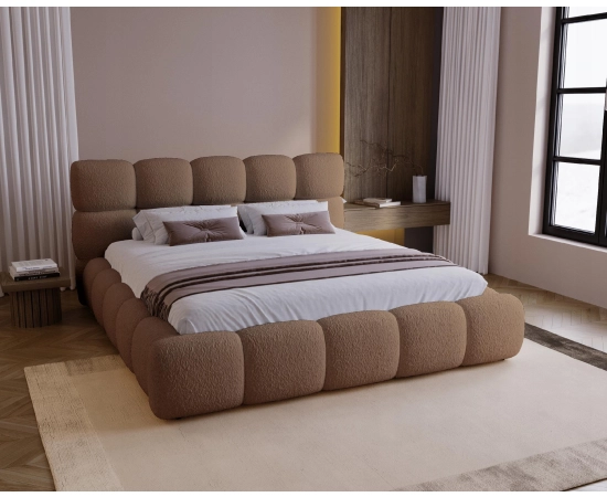 Modernes Polsterbett 120x200 mit Bettkasten und Lattenrost Boston