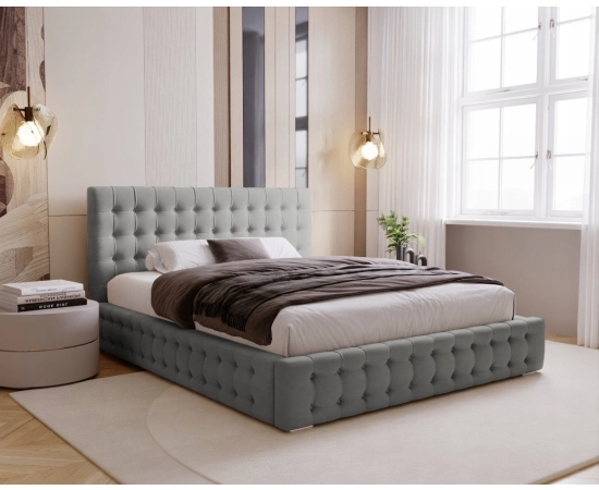 Schlafzimmerbett 200x200 Gepolstert mit Stauraum Palmo