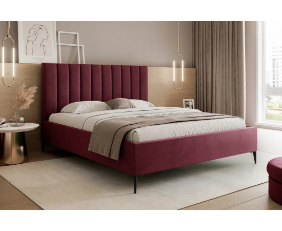 Łóżko glamour tapicerowane wysokie zagłowie 160x200 Tatiana