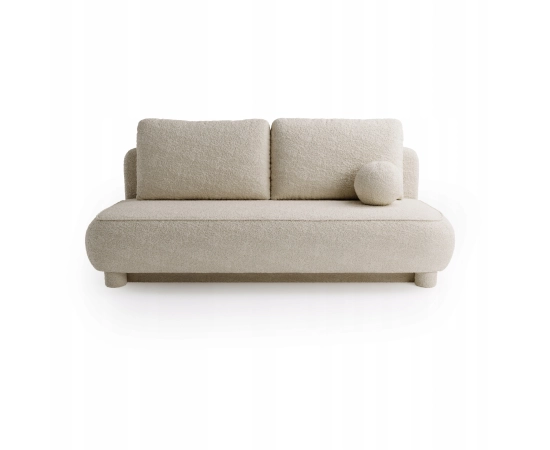 2-Sitzer Sofa runde Kissen Bouclé-Stoff Toby