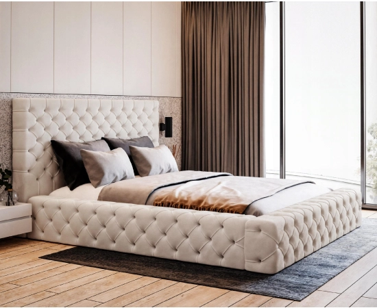 Łóżko do sypialni premium chesterfield 160x200 Rossano