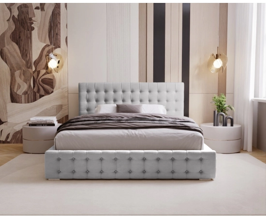 Schlafzimmerbett 200x200 Gepolstert mit Stauraum Palmo